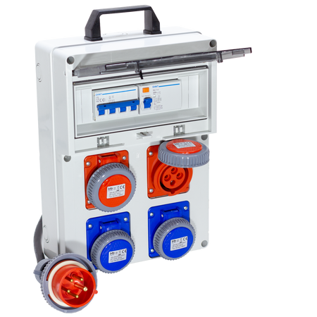 QUADRO ELETTRICO DA CANTIERE ASC 380V CON 2 PRESE 220V e 2 PRESE TRIFASE - ElettroWatt.eu
