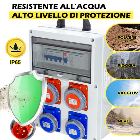 QUADRO ELETTRICO DA CANTIERE ASC 380V CON 2 PRESE 220V e 2 PRESE TRIFASE - ElettroWatt.eu