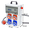 QUADRO ELETTRICO DA CANTIERE ASC 380V CON 2 PRESE 220V e 2 PRESE TRIFASE + FUNGO DI EMERGENZA - ElettroWatt.eu