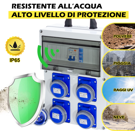 QUADRO ARCHIMEDE 4 PRESE 2P+T 16A 230V IP67 - ElettroWatt.eu