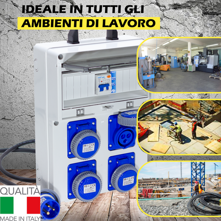 QUADRO ARCHIMEDE 4 PRESE 2P+T 16A 230V IP67 - ElettroWatt.eu