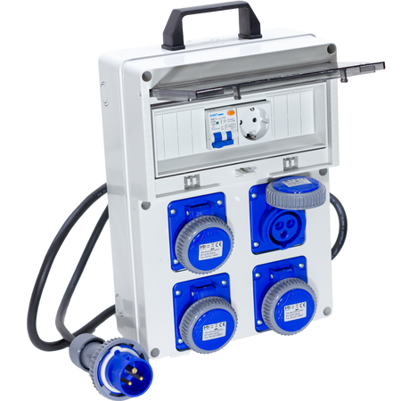 QUADRO ELETTRICO DA CANTIERE ASC 4 PRESE CON PRESA SHUCKO AGGIUNTIVA - ElettroWatt.eu
