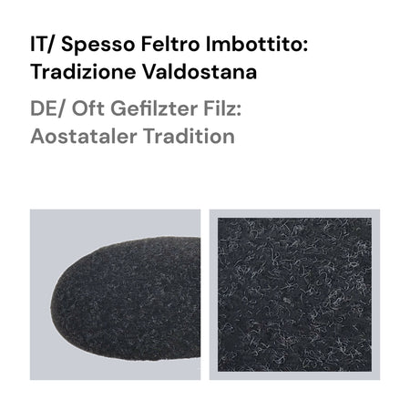 Le Valdostane, Fantastiche Pantofole Uomo Invernali da Casa, Calde e Imbottite, Ciabatte Inverno Antiscivolo con Pelo, Ciabatta da Camera Made in Italy, Fibbia Regolabile Comfort Unico
