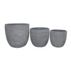 ALICIA - set di 3 vasi Grigio