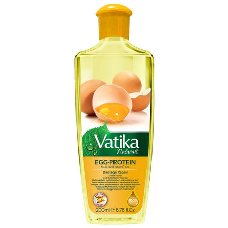 VATIKA NATURALS EGG-PROTEIN MULTIVITAMIN HAIR OIL (damage repair) 200ml PER CAPELLI