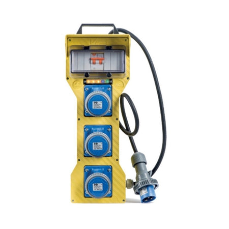 QUADRO VTR 3 PRESE 2P+T 16 A 230 V IP67 - Fungo d'emergenza