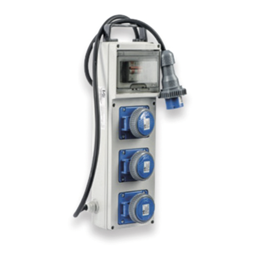 QUADRO SCHUKO PRO  3 PRESE 2P+T 16A 230V IP67 
+ PULSANTE D'EMERGENZA