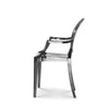 Poltrona in policarbonato trasparente ghost Cannes impilabile da interno ed esterno Fumè