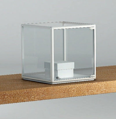 Teca a forma di cubo per esposizioni gioielli cm. 43x43x41h