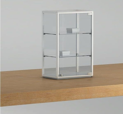 Teca da appoggio con due piani per esposizione gioielli cm. 40x25x60h