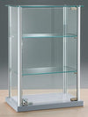 Vetrina da esposizione da banco in alluminio con piani regolabili cm. 40x25x60h