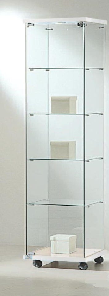Vetrina da negozio abbigliamento con faretti interni per illuminazione cm. 60x40x181h