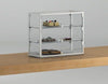 Vetrina da bancone bar con due piani per esposizione brioche cm. 65x25x50h