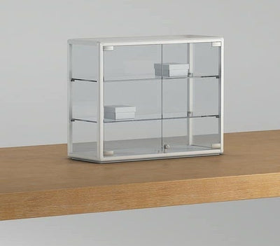 Vetrina espositiva per bancone con due piani regolabili cm. 63x23x51h