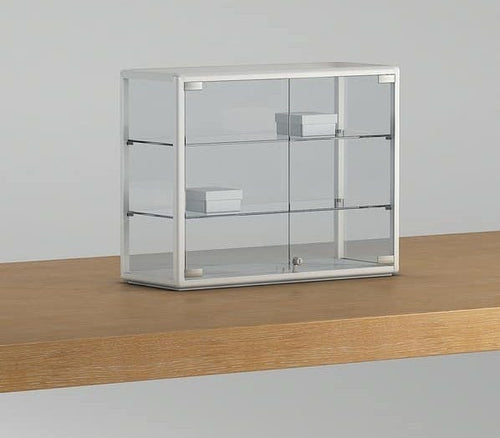 Vetrina espositiva per bancone con due piani regolabili cm. 63x23x51h
