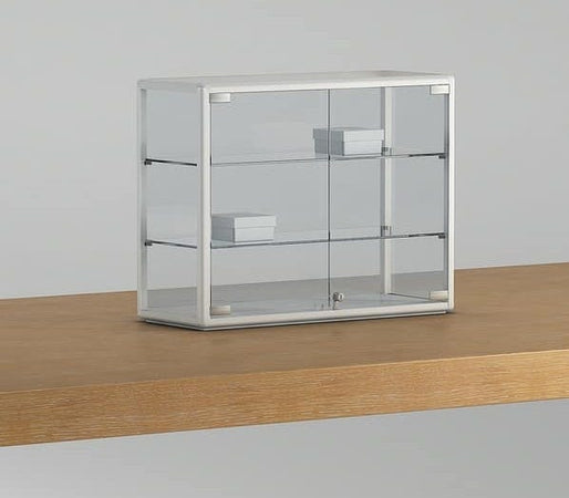 Vetrina espositiva per bancone con due piani regolabili cm. 63x23x51h