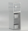 Vetrina espositiva per gioielleria con mobiletto e piano regolabile cm. 45x45x135h