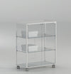 Vetrina espositiva rettangolare con piani regolabili per negozio cm. 71x37x90h