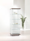 Vetrina per esposizione negozi con ruote e piani interni regolabili in altezza cm. 73x39x141h