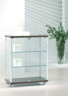 Vetrina esposizione rettangolare con profili alluminio e piani regolabili cm. 73x39x92h