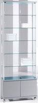 Vetrina esposizione con mobile in legno verniciato di vari colori e piani interni regolabili cm. 73x39x220h