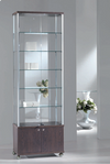 Vetrina esposizione con mobile in legno verniciato di vari colori e piani interni regolabili cm. 73x39x220h