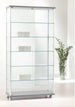 Vetrina per esposizione con ante battenti e piani interni in vetro cm. 93x39x183h