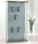 Vetrina per esposizione negozi con ruote e aggancio interno per blister cm. 93x39x183h