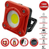 Proiettore Ricaricabile LED 10W, Torcia potente COB con Magnete, gancio e supporto orientabile. Impermeabile. Espositore 6pz. - ElettroWatt.eu