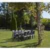 Tavolo da pranzo da esterno Queen con effetto rattan - Antracite - 220 x 90 x 72 cm