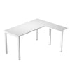 Scrivania con top antibatterico e gambe metalliche a sezione quadrata 40x40 per ufficio cm. 120/140x60x73h