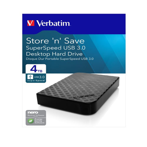 Verbatim Hdd Esterno 3.5'' 4Tb Usb 3.0
