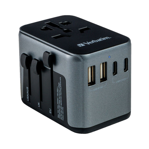 Adattatore Da Viaggio Verbatim Uta-03 Pd30W / Qc / 2Xusb / 2Xtype-C