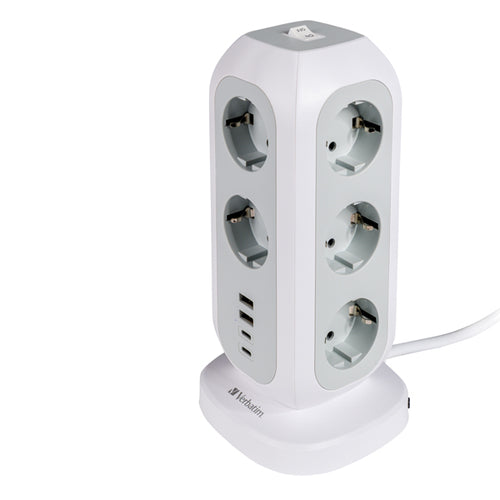 Torre Di Alimentazione Multi-Spina Eupt-01 Con 2 X Usb-C / 2 X Usb-A Verbatim