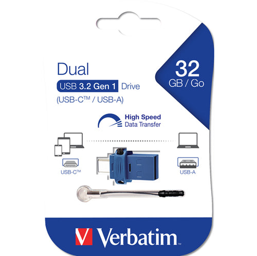 Verbatim Usb Drive 3.0 Store NGo Dual Drive 3.0 / Usb C 32Gb