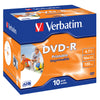 Scatola 10 Dvd-R J.Case 16X 4.7Gb 120Min. Wide Photo Stamp Ink-Jet