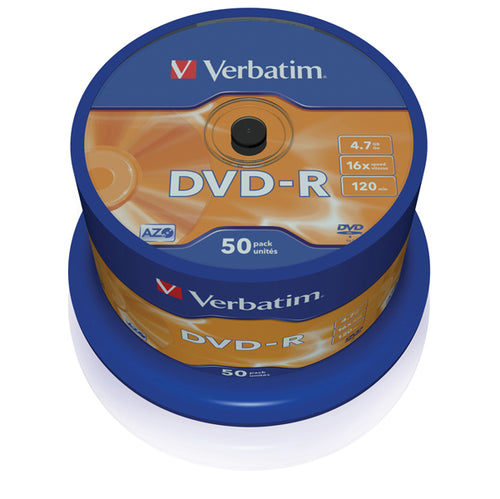 Scatola 50 Dvd-R Spindle 16X 4.7Gb 1 Matt Silver