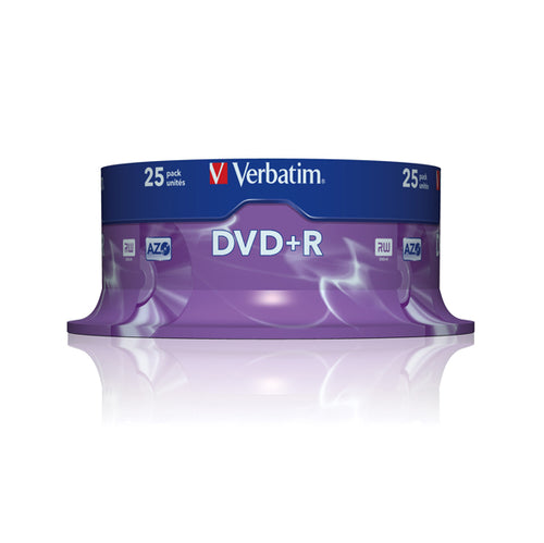 Scatola 25 Dvd+R Spindle 16X 4.7Gb 120Min. Serigrafato