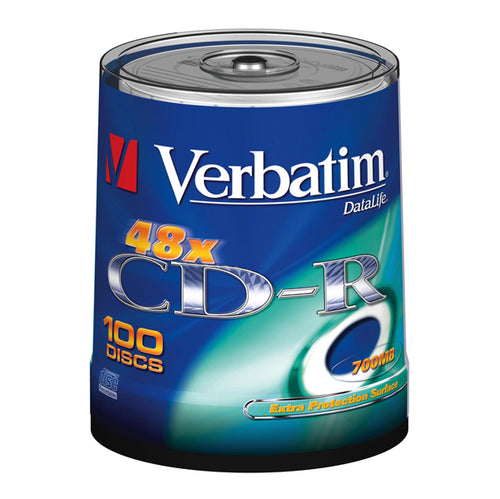 Scatola 100 Cd-R Datalife Spindle 1X-52X 700Mb Serigrafato Extra Protection