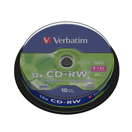 Scatola 10 Cd-Rw Datalifeplus 8X-10X 700Mb Serigrafato Pack Spindle_Riscrivibile