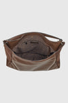 VERDE FASHION | Borsa a spalla hobo in ecopelle e camoscio