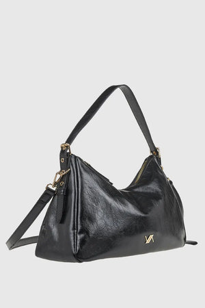 VERDE FASHION | Borsa a spalla in ecopelle verniciata