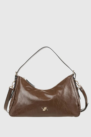 VERDE FASHION | Borsa a spalla in ecopelle verniciata