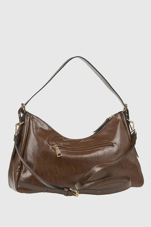 VERDE FASHION | Borsa a spalla in ecopelle verniciata