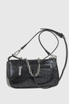 VERDE FASHION | Borsa a tracolla maculata in vernice