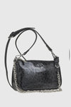 VERDE FASHION | Borsa a tracolla maculata in vernice