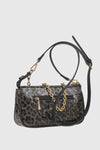 VERDE FASHION | Borsa a tracolla maculata in vernice