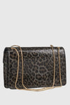 VERDE FASHION | Borsa con patta maculata in vernice