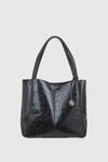 VERDE FASHION | Borsa a spalla maculata in vernice