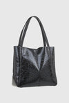 VERDE FASHION | Borsa a spalla maculata in vernice